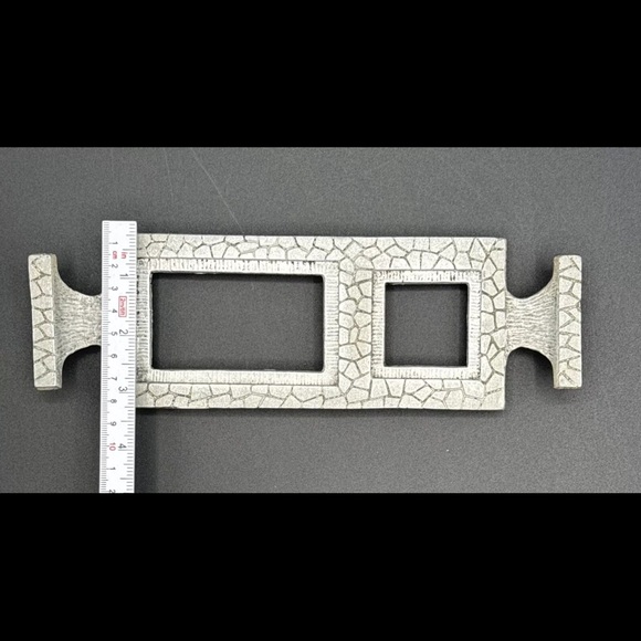 Ashtray and Cigarette Holder Pewter Vintage Rare Embossed Stone/Hen Holon/Israel - Picture 11 of 16